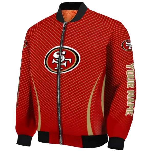 customized san francisco 49ers chevron arrow red bomber jacket best selling
