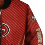 customized san francisco 49ers chevron arrow red bomber jacket best selling