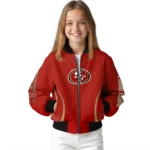 customized san francisco 49ers chevron arrow red bomber jacket best selling