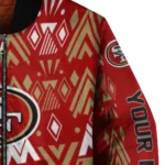 customized san francisco 49ers pyramid shapes red bomber jacket best selling
