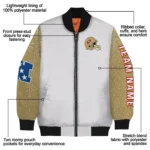 customized san francisco 49ers speckled arms red gray bomber jacket best selling