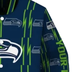 customized seattle seahawks bolt stripe blue varsity jacket best selling