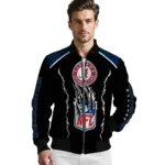 customized seattle seahawks claw blood blue black bomber jacket best selling