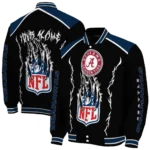 customized seattle seahawks claw blood blue black varsity jacket best selling