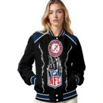 customized seattle seahawks claw blood blue black varsity jacket best selling