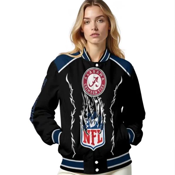 customized seattle seahawks claw blood blue black varsity jacket latest model