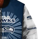 customized seattle seahawks ferris arena blue white bomber jacket best selling