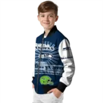customized seattle seahawks ferris arena blue white bomber jacket best selling