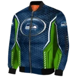 customized seattle seahawks power plate blue bomber jacket best selling