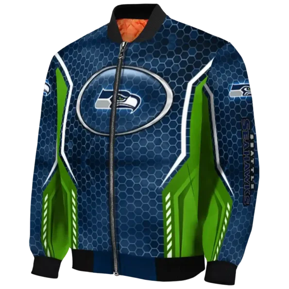 customized seattle seahawks power plate blue bomber jacket best selling
