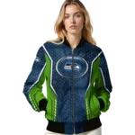 customized seattle seahawks power plate blue bomber jacket best selling