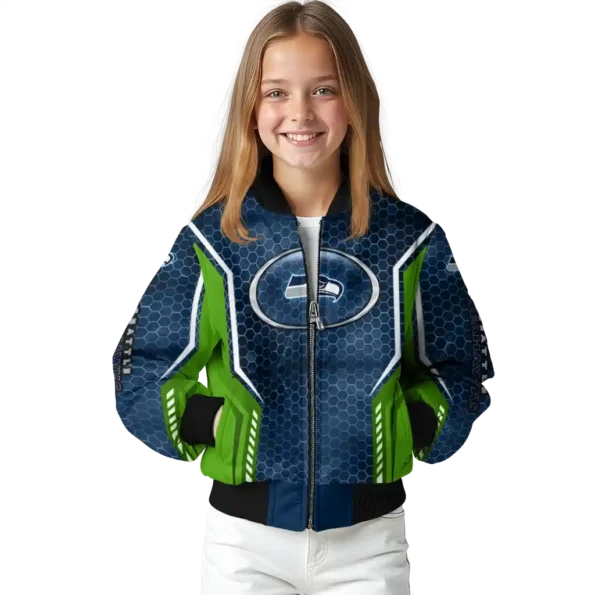 customized seattle seahawks power plate blue bomber jacket top rated