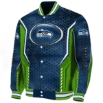 customized seattle seahawks power plate blue varsity jacket best selling