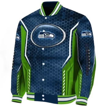 customized seattle seahawks power plate blue varsity jacket best selling