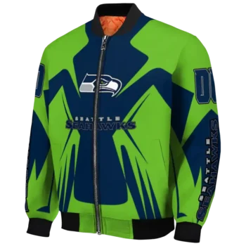 customized seattle seahawks spider mark blue green crocs bomber jacket best selling