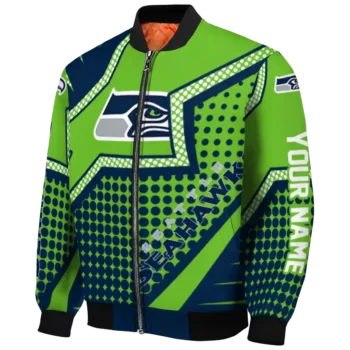 customized seattle seahawks star burst blue bomber jacket best selling