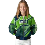 customized seattle seahawks star burst blue bomber jacket best selling