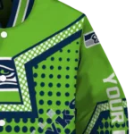 customized seattle seahawks star burst blue varsity jacket best selling
