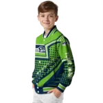 customized seattle seahawks star burst blue varsity jacket best selling