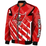 customized tampa bay buccaneers chevron angles red bomber jacket best selling