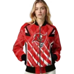 customized tampa bay buccaneers chevron angles red bomber jacket best selling