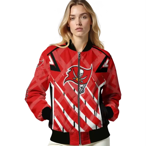 customized tampa bay buccaneers chevron angles red bomber jacket latest model