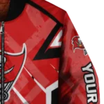 customized tampa bay buccaneers chevron angles red bomber jacket best selling