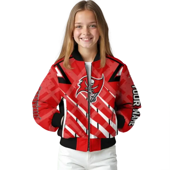 customized tampa bay buccaneers chevron angles red bomber jacket top rated