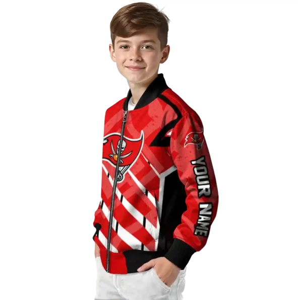 customized tampa bay buccaneers chevron angles red bomber jacket trendy