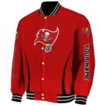 customized tampa bay buccaneers chevron arrow red varsity jacket best selling