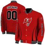 customized tampa bay buccaneers chevron arrow red varsity jacket best selling