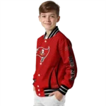 customized tampa bay buccaneers chevron arrow red varsity jacket best selling