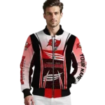 customized tampa bay buccaneers mesh effect red black bomber jacket best selling