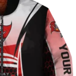 customized tampa bay buccaneers mesh effect red black bomber jacket best selling