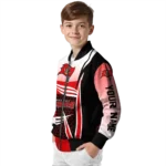 customized tampa bay buccaneers mesh effect red black bomber jacket best selling