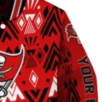 customized tampa bay buccaneers pyramid shapes red varsity jacket best selling