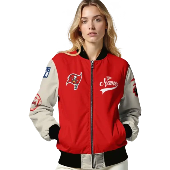 customized tampa bay buccaneers razorback outline red nude bomber jacket latest model