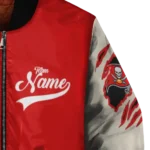 customized tampa bay buccaneers razorback outline red nude bomber jacket best selling