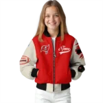 customized tampa bay buccaneers razorback outline red nude bomber jacket best selling
