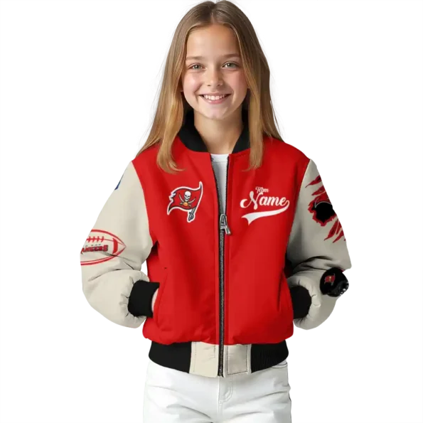 customized tampa bay buccaneers razorback outline red nude bomber jacket top rated