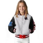customized tampa bay buccaneers speckled arms red gray varsity jacket best selling
