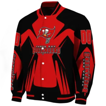 customized tampa bay buccaneers spider mark red black crocs varsity jacket best selling