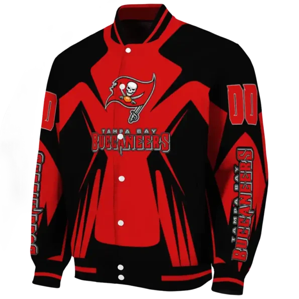 customized tampa bay buccaneers spider mark red black crocs varsity jacket best selling