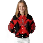 customized tampa bay buccaneers spider mark red black crocs varsity jacket best selling
