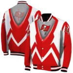 customized tampa bay buccaneers v stripes red white varsity jacket best selling