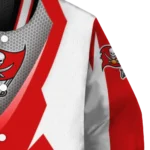 customized tampa bay buccaneers v stripes red white varsity jacket best selling