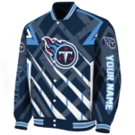 customized tennessee titans chevron angles navy varsity jacket best selling