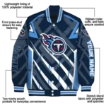 customized tennessee titans chevron angles navy varsity jacket best selling