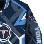 customized tennessee titans chevron angles navy varsity jacket best selling