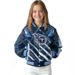 customized tennessee titans chevron angles navy varsity jacket best selling